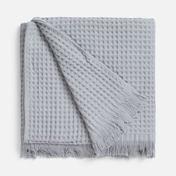 Плед вафельный Elenglect, светло-серый