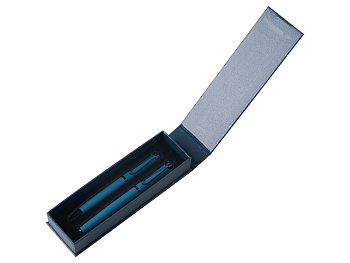 Подарочный набор из 2-х ручек Black Lama soft-touch, темно-синий