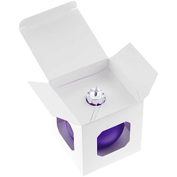 Елочный шар Finery Matt, 8 см, матовый фиолетовый