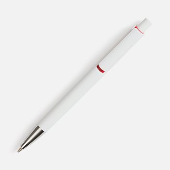 Ручка шариковая Dominanta, белая с красным