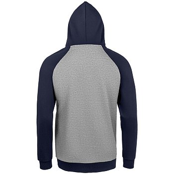 Толстовка унисекс Seattle, серый меланж с темно-синим