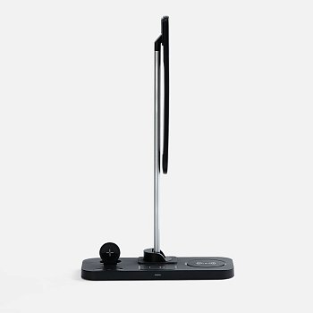 Настольная лампа с беспроводной зарядкой Power Light, черная