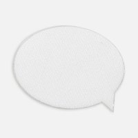 Наклейка тканевая Lunga Bubble, M, белая