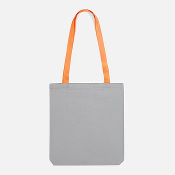 Шопер B4, серый с оранжевыми ручками