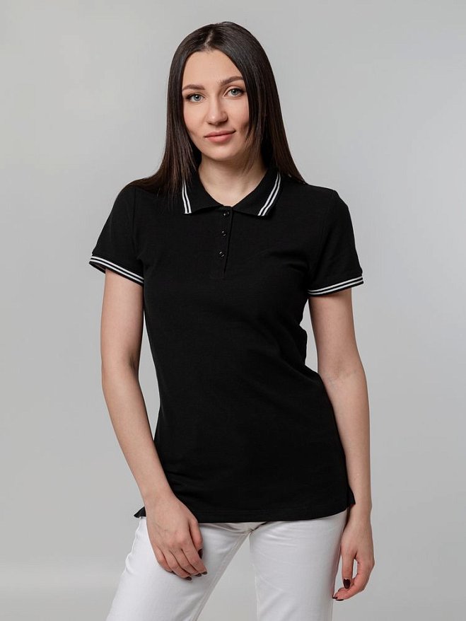 Рубашка поло женская Virma Stripes Lady, черная