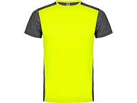 Спортивная футболка Zolder мужская, неоновый желтый/черный меланж