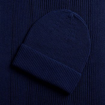 Шарф Nobilis Mono, темно-синий