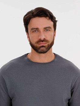 Лонгслив унисекс Siluetti Fuori, серый