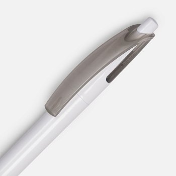 Ручка шариковая Bento, белая с серым