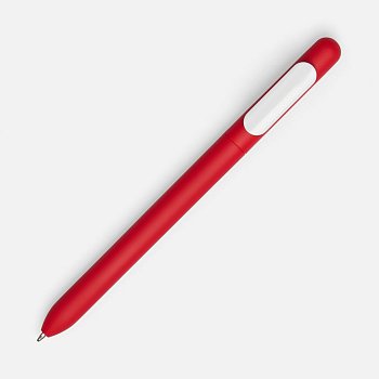 Ручка шариковая Swiper Soft Touch, красная с белым