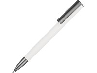 Ручка металлическая шариковая Insomnia софт-тач с зеркальным слоем, белая с серым