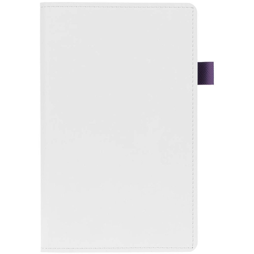 Ежедневник White Shall, недатированный, белый с фиолетовым