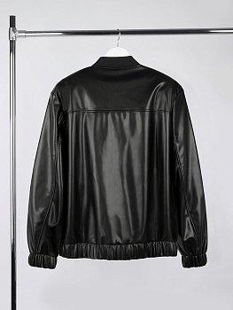 Бомбер из искусственной кожи Univer, черный