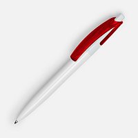 Ручка шариковая Bento, белая с красным