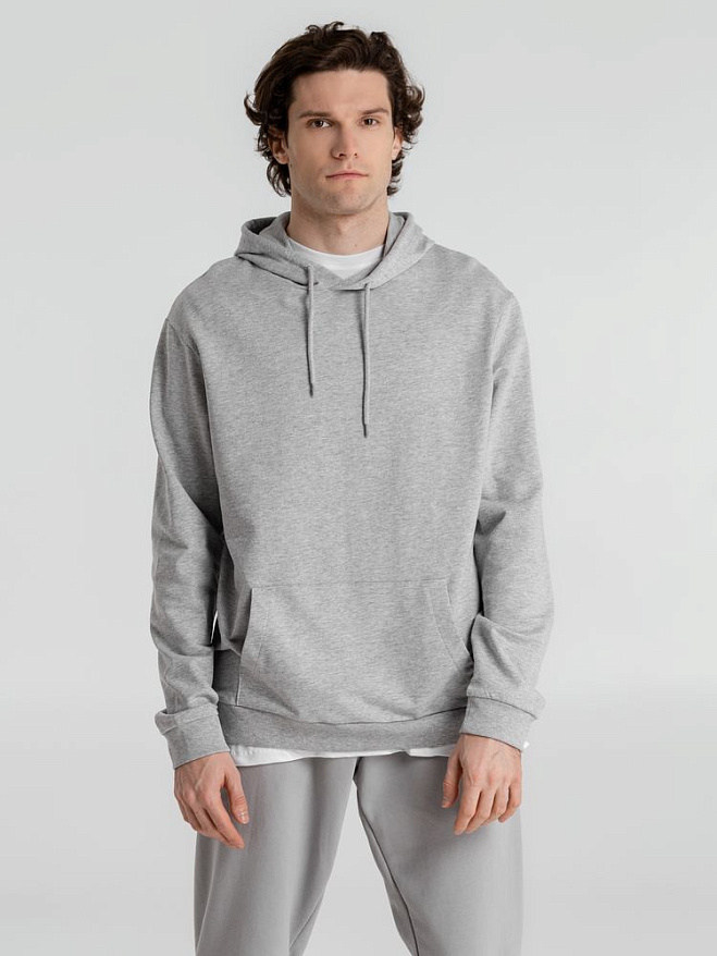 Толстовка с капюшоном унисекс Hoodie, серый меланж